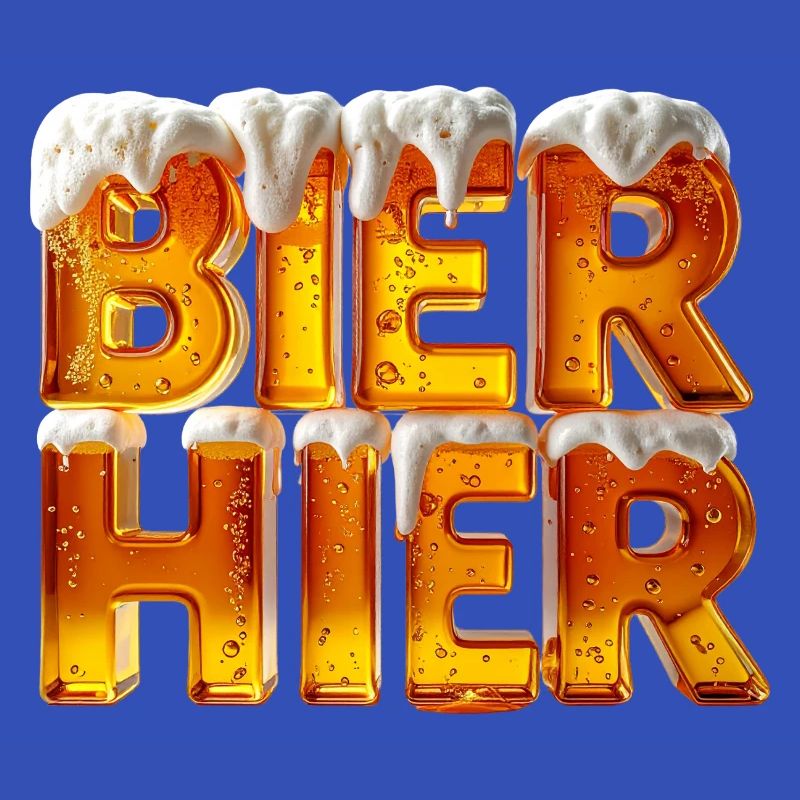 Bier? Hier! – 3D Bierglas-Buchstaben mit Schaum