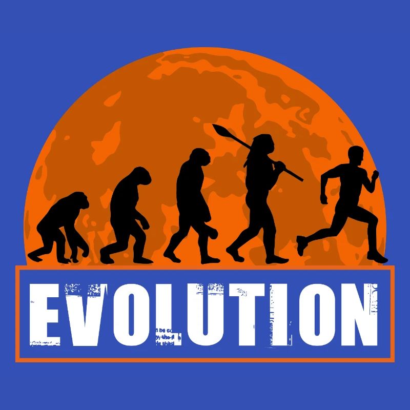 Running Man Evolution Funny Runner Tee Marathon