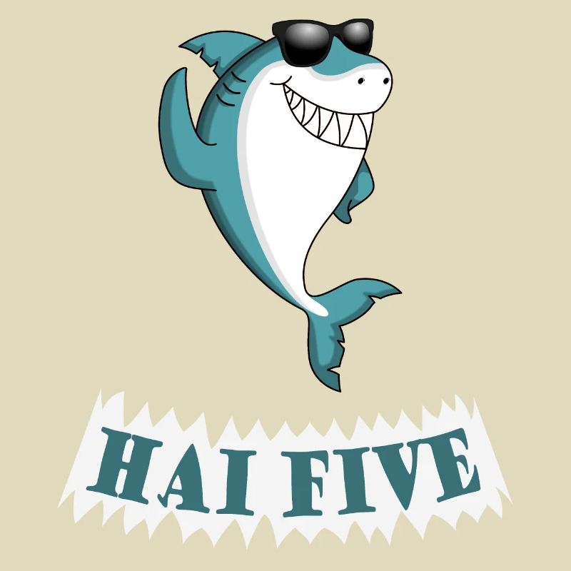 Haifisch High Five oder in dem Fall: HAI FIVE!