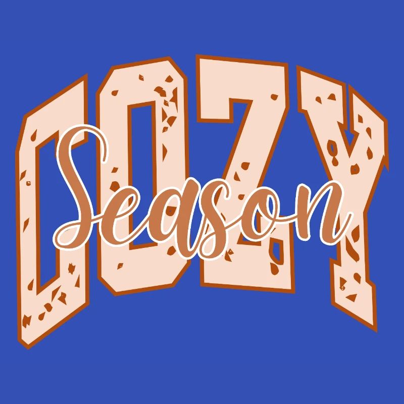 Cozy season exploded pattern and bold typography