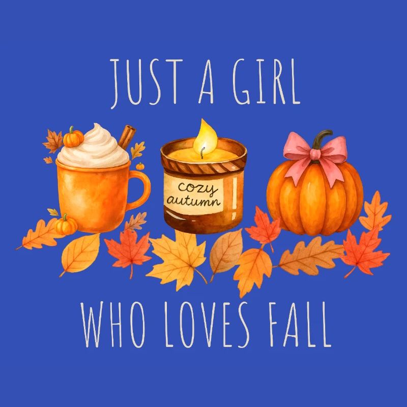 Nur ein Mädchen das Herbst liebt