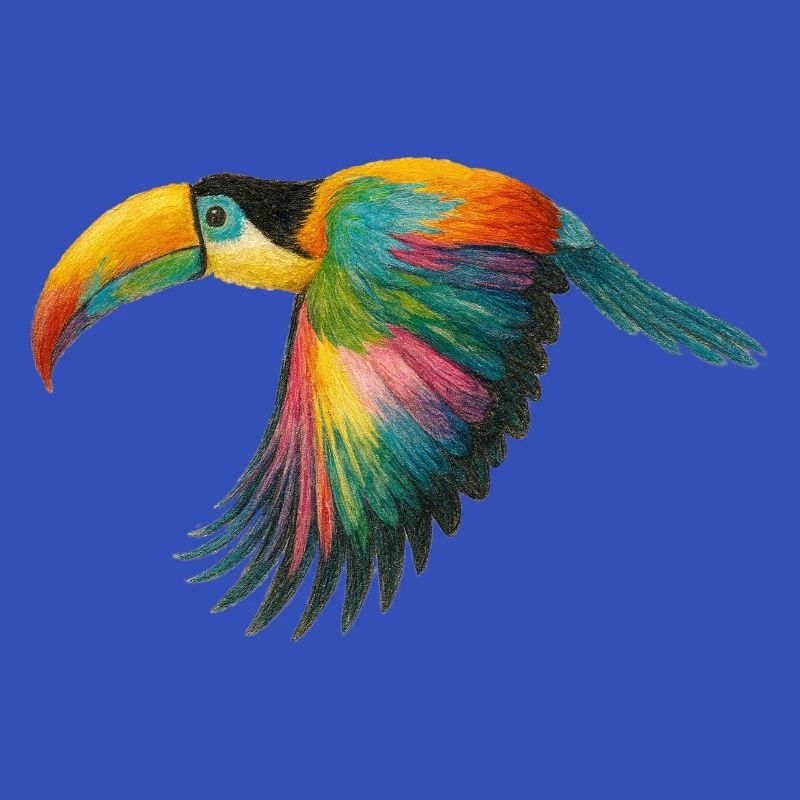 Rainbow Parrot Pattern