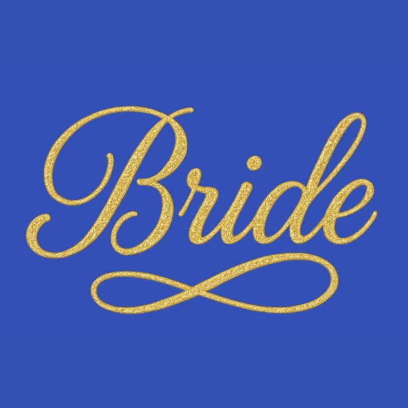 Conception élégante de script de mariée en or