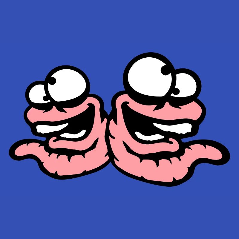 Worms Laughing Duo Crazy Squinting Silly Team