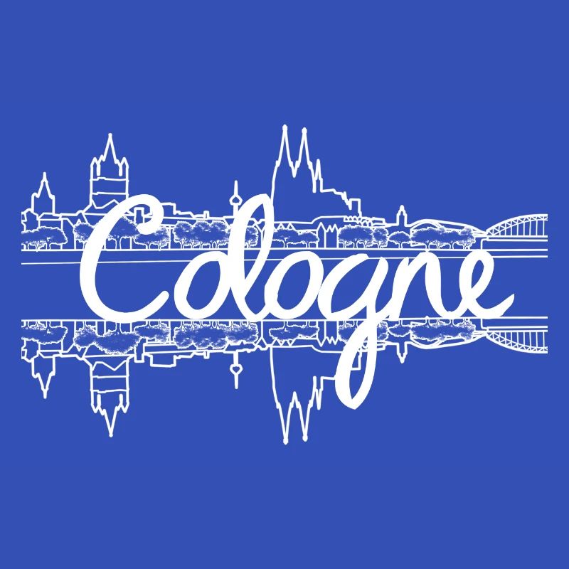 Skyline de Cologne - Blanc