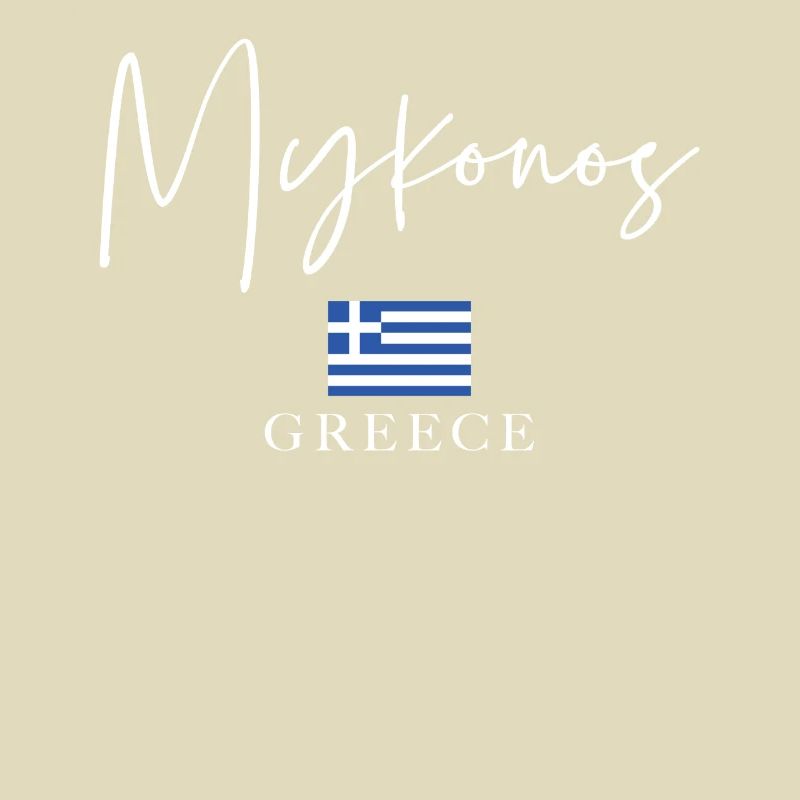 Vacances du drapeau de la Grèce - Île de Mykonos