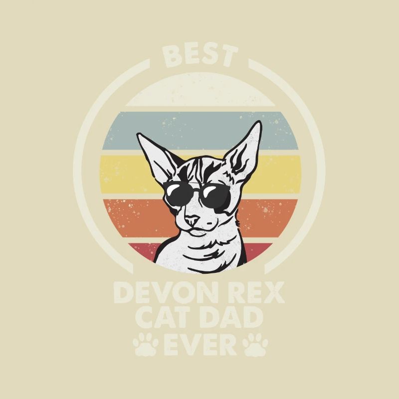 Cat Dad - Devon Rex Cat
