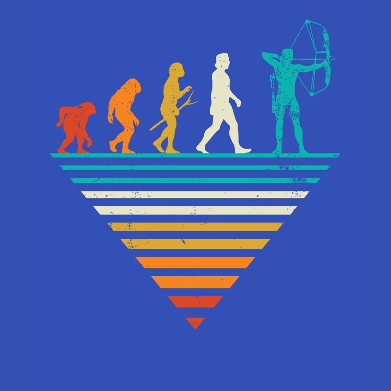 Human Evolution - Tir à l’arc vintage