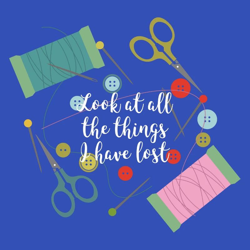 Sewing needle thread yarn buttons tailor gift