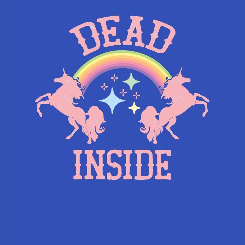 Dead Inside Rainbow und Einhörner Goth Kawaii