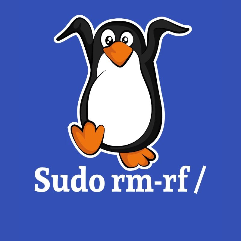 Tux Linux Penguin Sudo Rm Rf | Computer Geek Hack