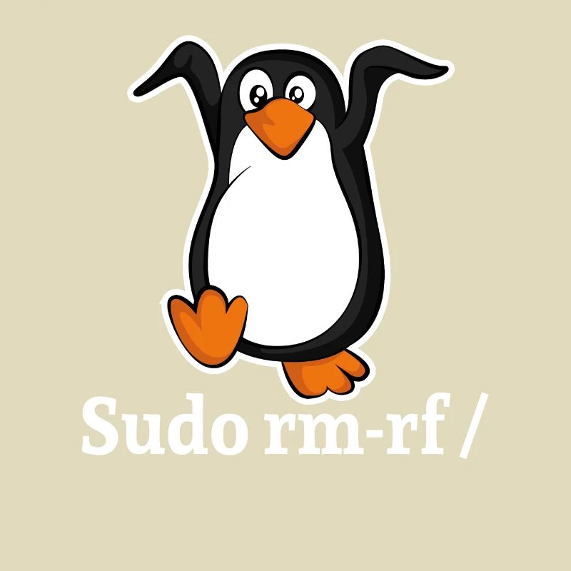 Tux Linux Penguin Sudo Rm Rf | Computer Geek Hack