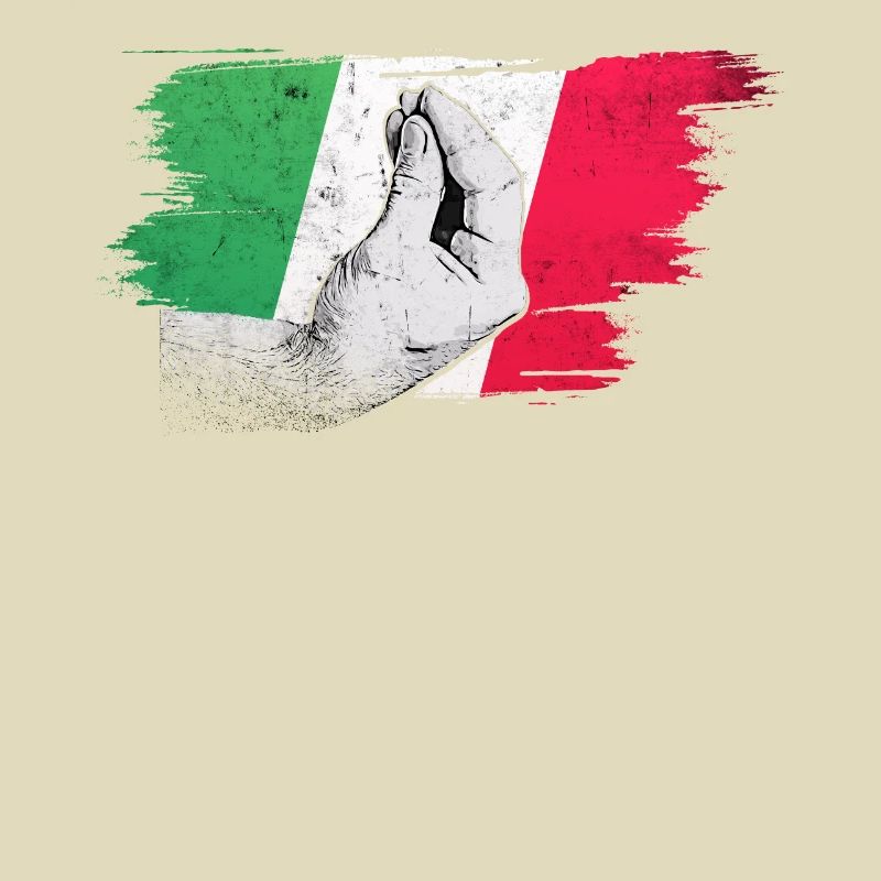 Drapeau italien avec capisci de geste de la main typique?