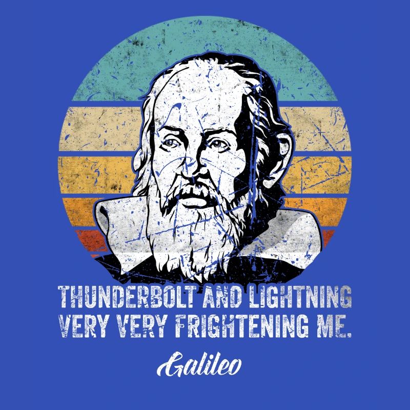 Thunderbolt lightning Galileo Philosopher Physics