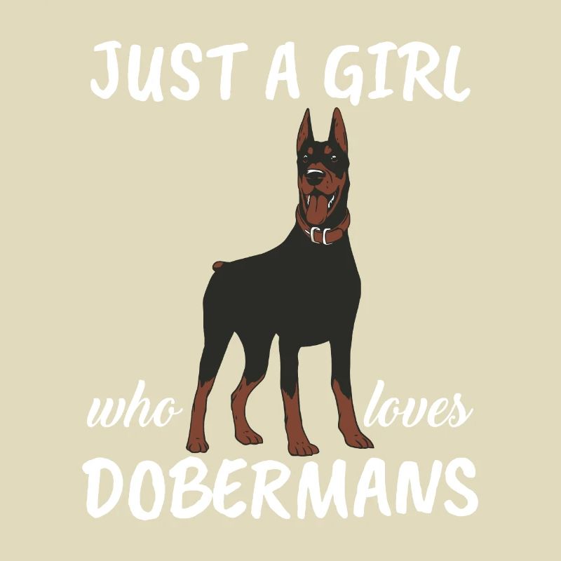 Nur ein Mädchen, das Dobermänner liebt