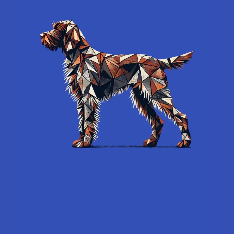 Geometric Art German Wirehaired Pointer