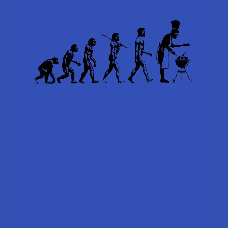Evolution grillen Fleisch Witz Spaß Mann Geschenk