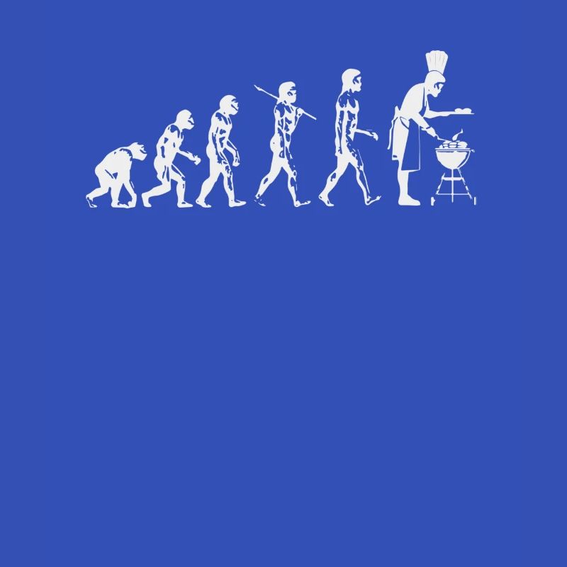 Evolution grillen Fleisch Witz Spaß Mann Geschenk