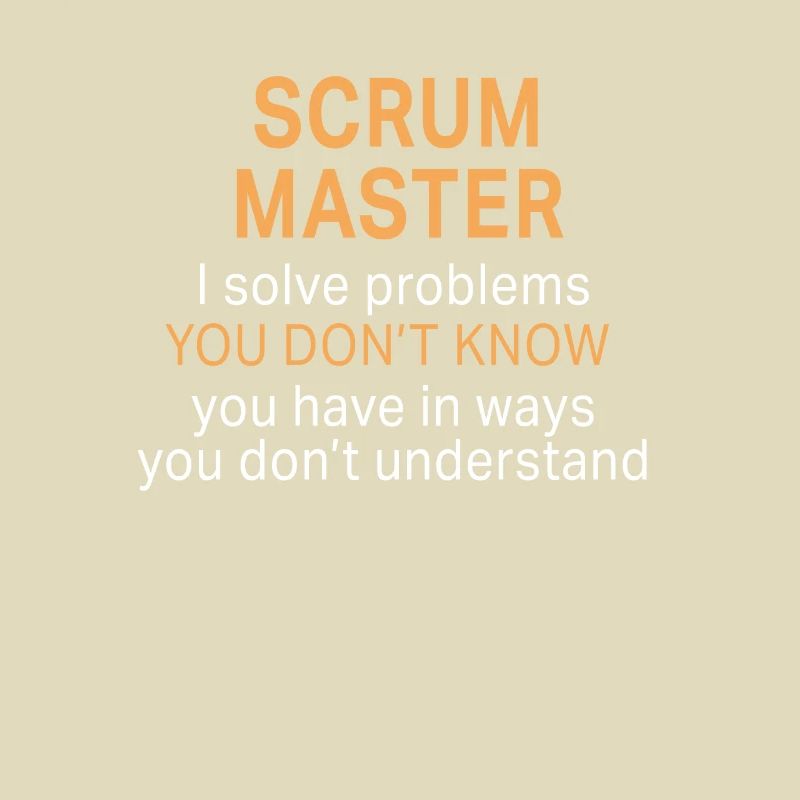 Funny Scrum Master Solve Problems design