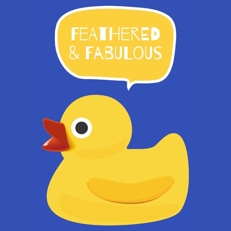 Conception de canard à plumes et fabuleuse