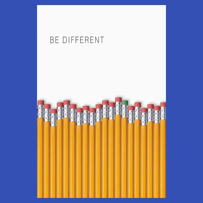 Be Different Minimalist Statement Design