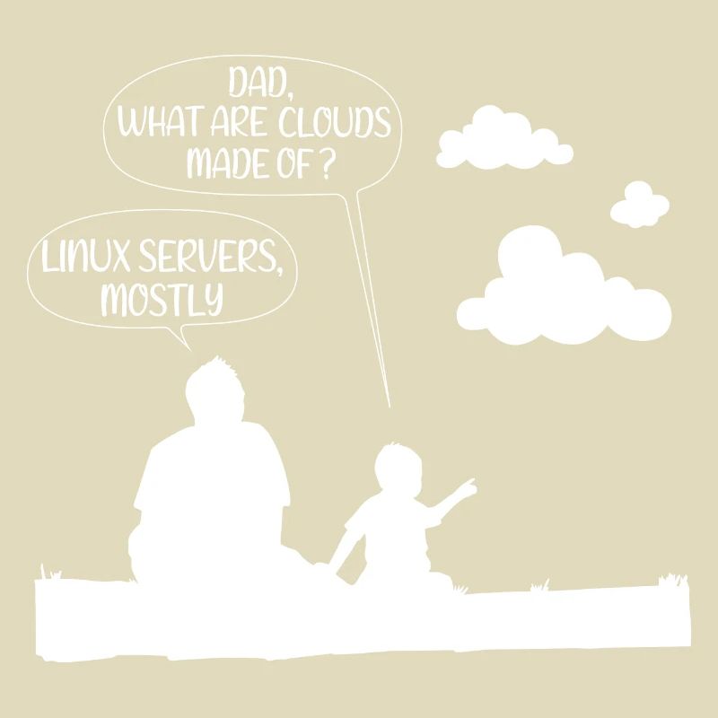 Clouds are mostly made of linux server Geschenk