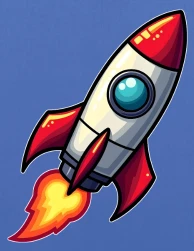 Weltraum-Rakete