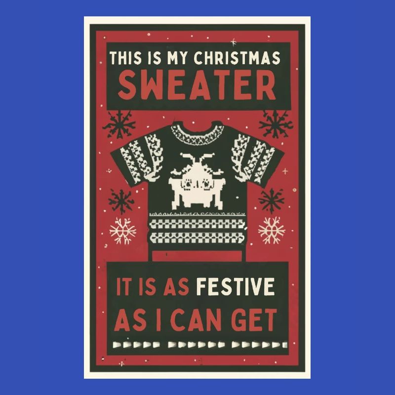 Das ist mein Weihnachtspullover.