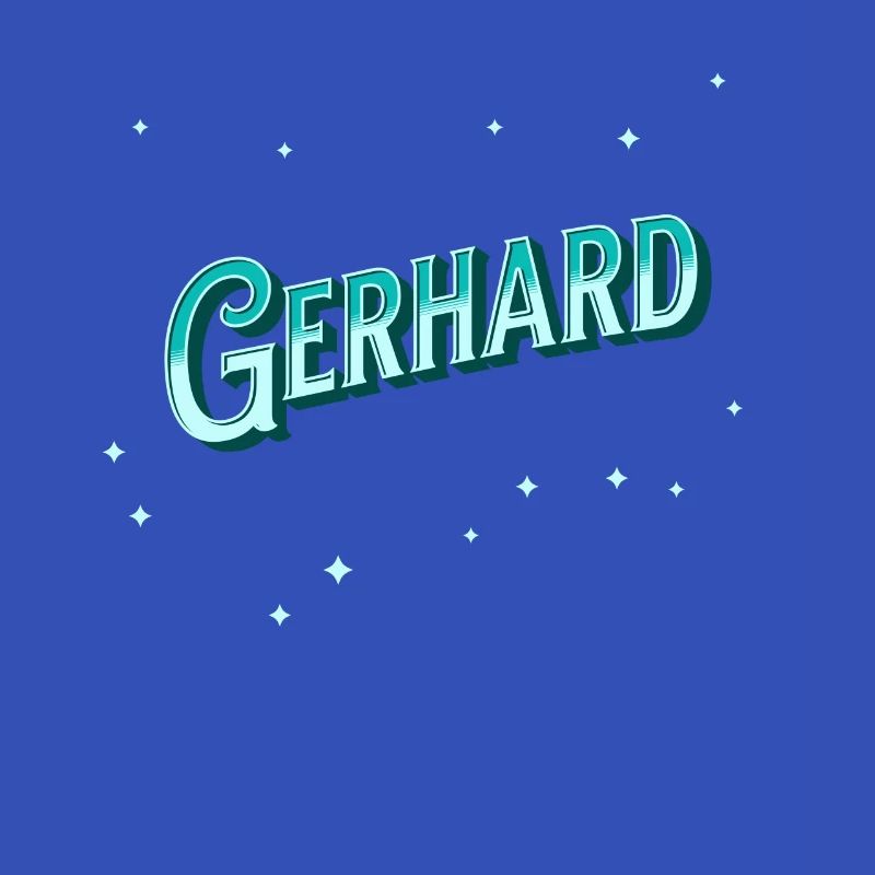 Gerhard's name personalized