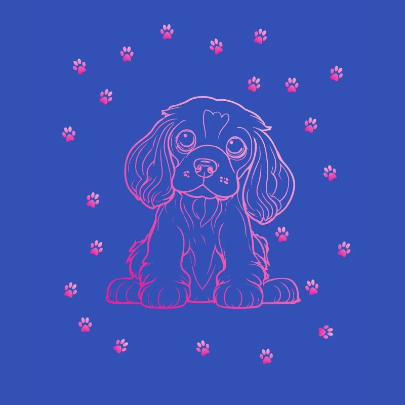 Cocker Spaniel mit kleinen Pfoten