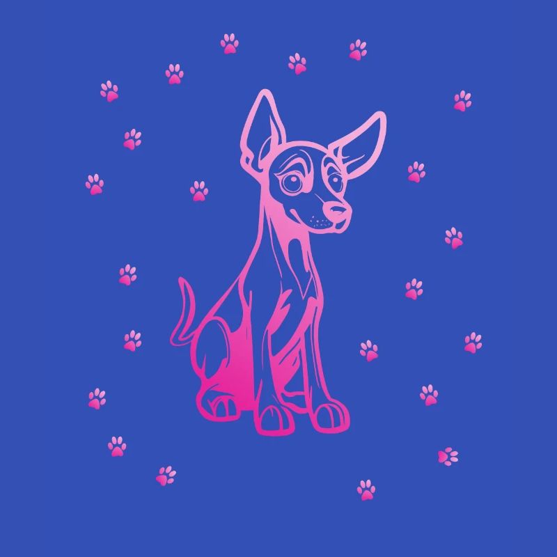 Dobermann Pinscher mit kleinen Pfoten