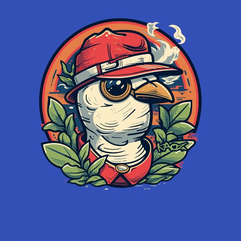 Der Dschungel-Baseball-Cap-Maskottchen-Taube
