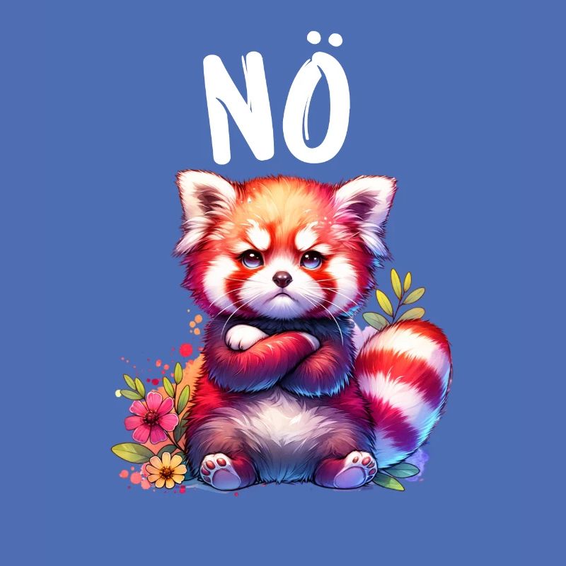 Panda roux Drôle de dicton Nope Renard de Feu
