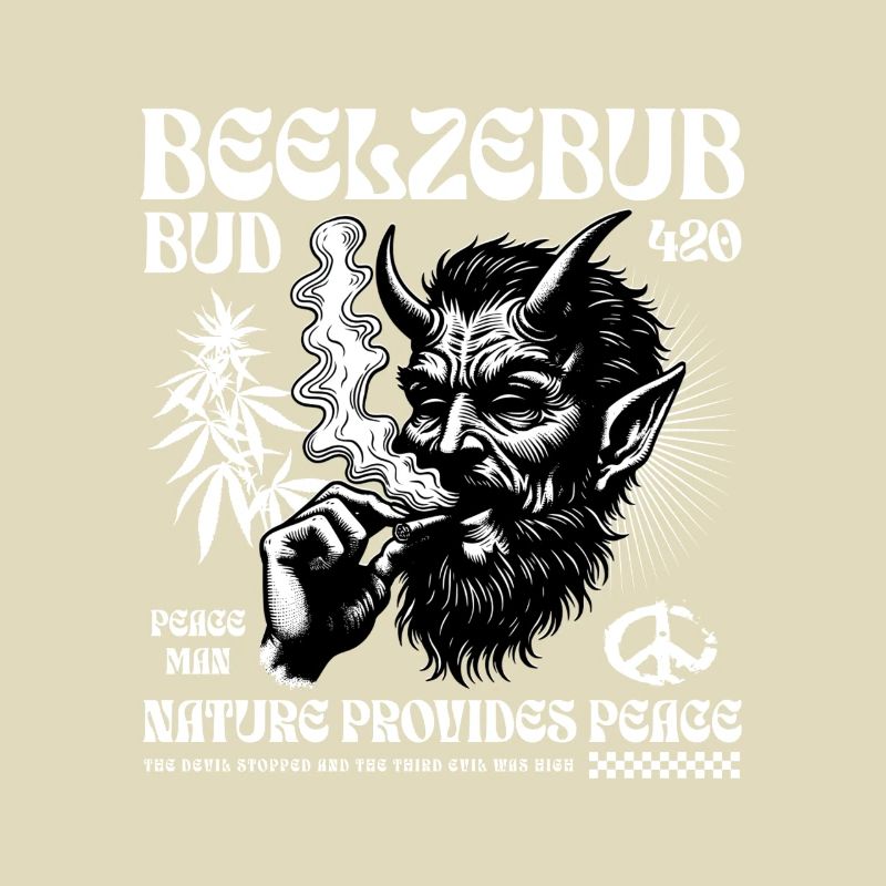 Devil Smoking Weed – Design De Cannabis Pour Les Fumeurs De Joints