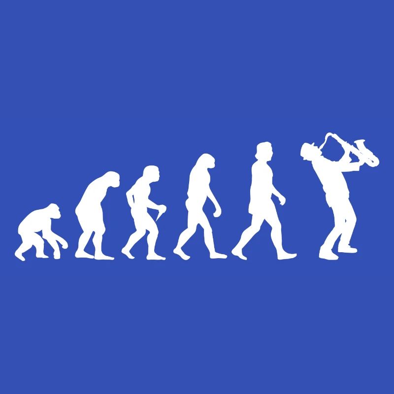 Evolution Saxophon Musiker Saxofon Geschenkidee