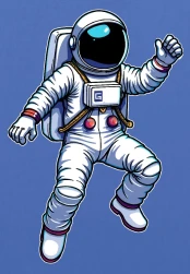 Schwebender Weltraum-Astronaut