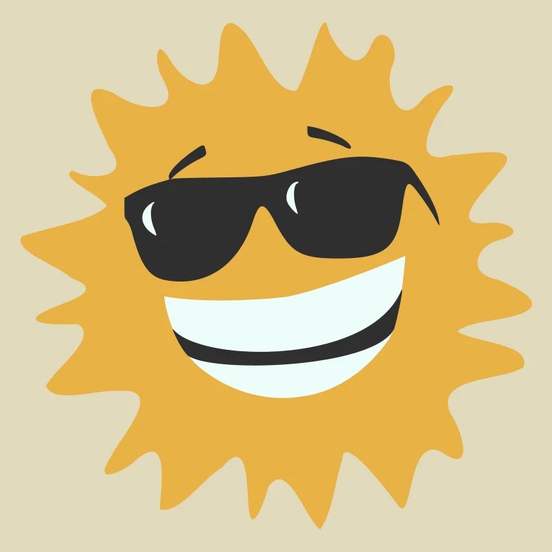 Sonne mit Brille