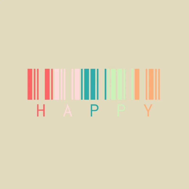 Strichcode "Happy"