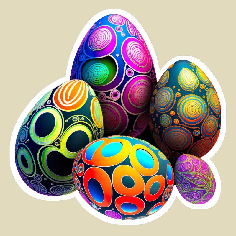 Psychedelic Easter Egg Party Easter Eggs Colorful