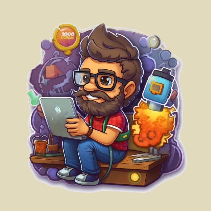 Crazy Softwareentwickler / Nerd