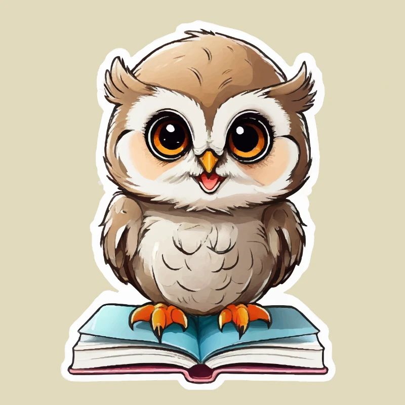 Eule lesen Bücher
