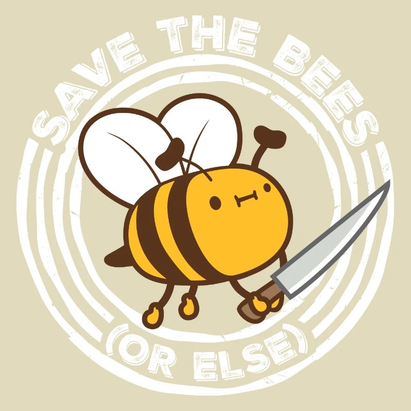 Rette die Bienen oder sonst Messer Spaß Süße Biene Imker