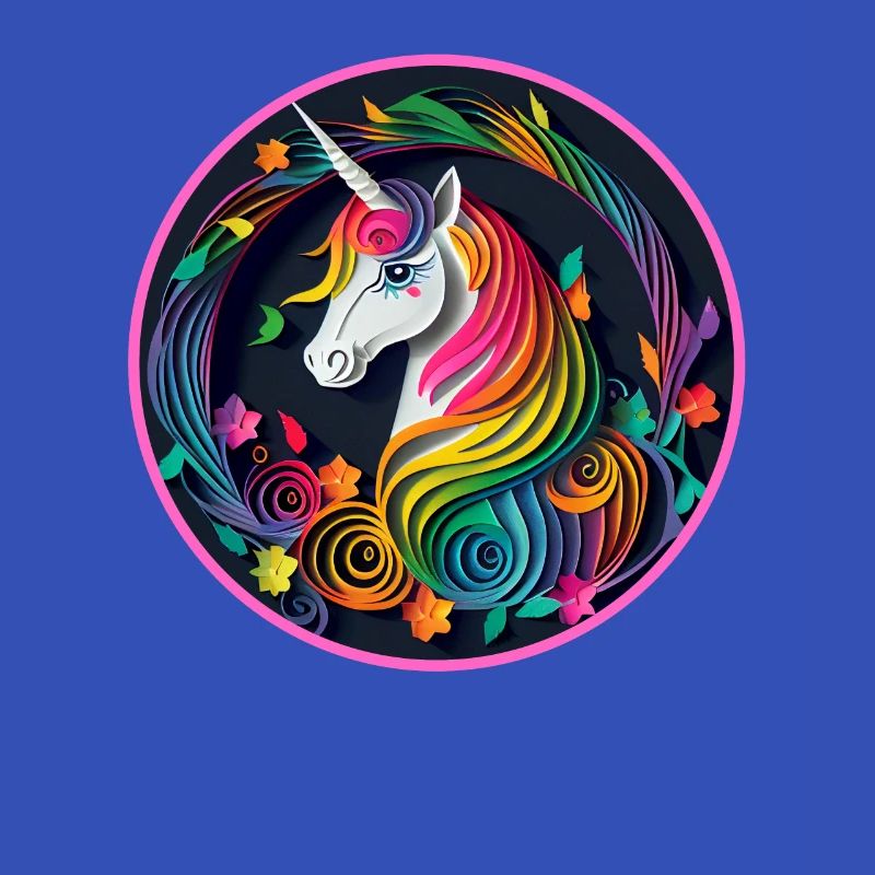Type de conception de papier d’une licorne mignonne 1