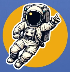 Gelber Astronaut