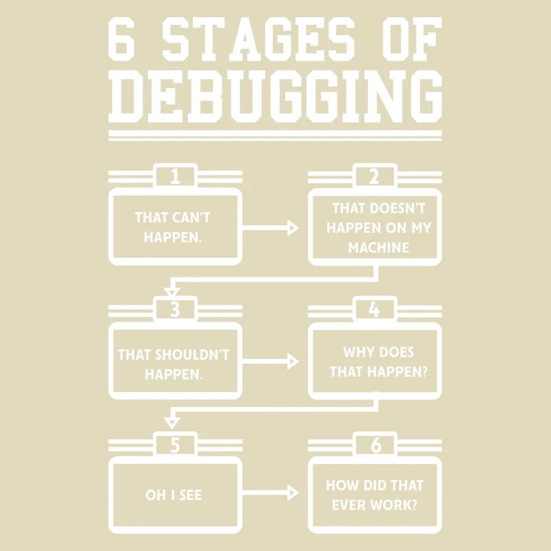 6 Stages of Debugging Programmer Software