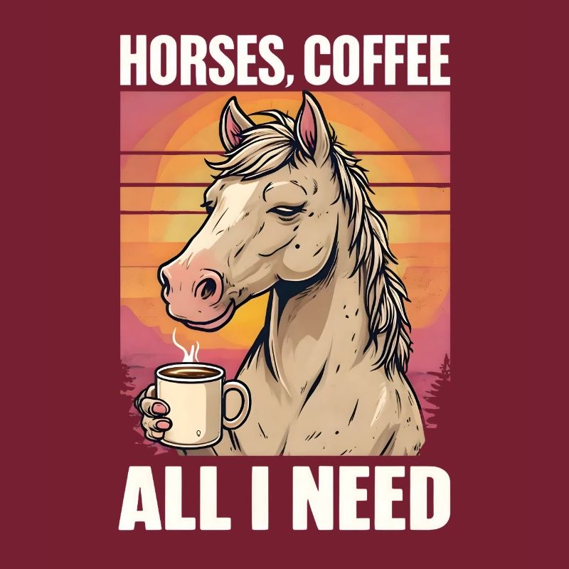 Lustiges Pferd Kunst Pferdebesitzer Pferde Kaffee