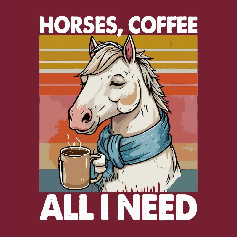 Lustiges Pferd Kunst Pferdebesitzer Pferde Kaffee