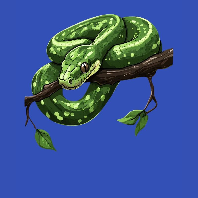 Arbre vert Python Serpents Amoureux Terrarium
