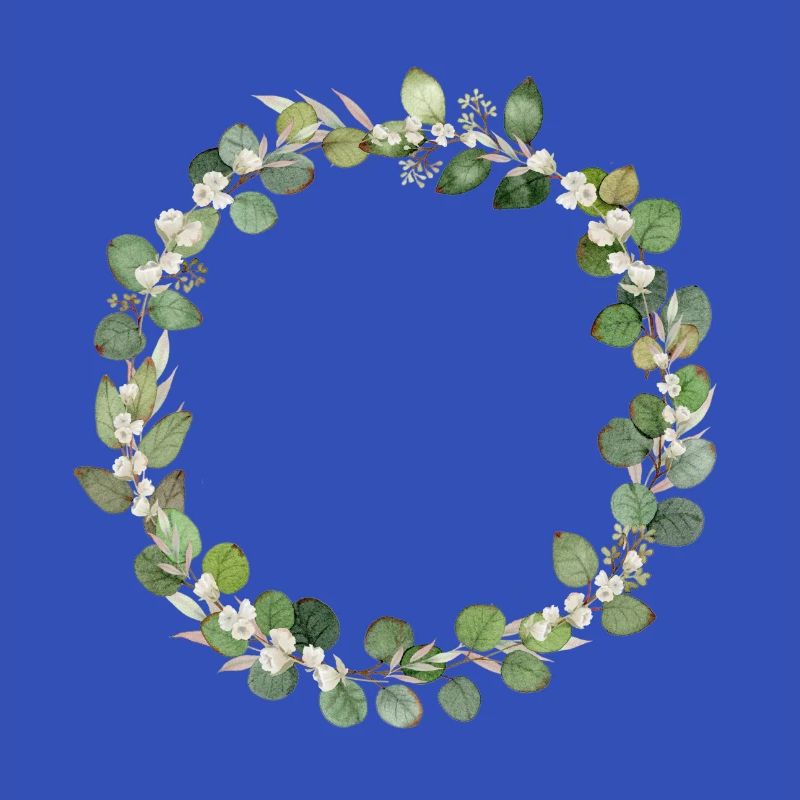 Eucalyptus wreath circle can be personalized