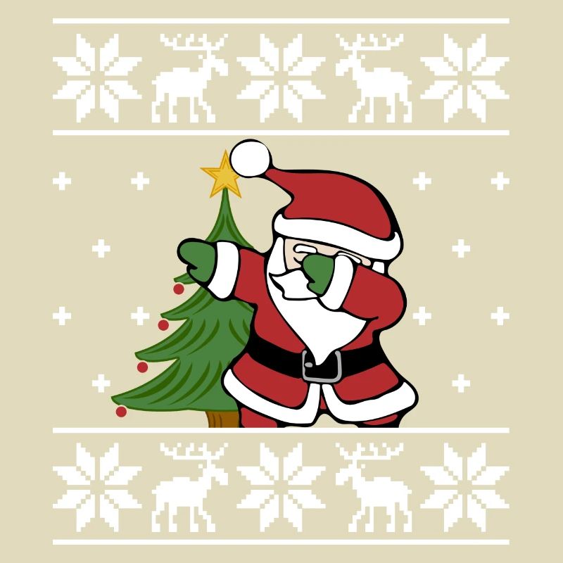Laid de Noël Pull Père Noël Dab
